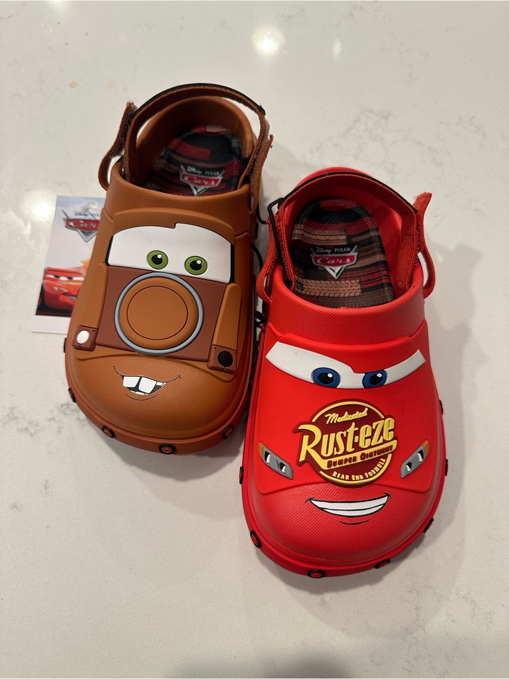 Brand New Disney Pixar Cars Lightning McQueen & Tow Mater Clog Set